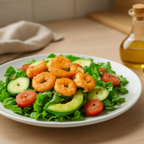 Salotos su krevetėmis – skanu, elegantiška ir greita