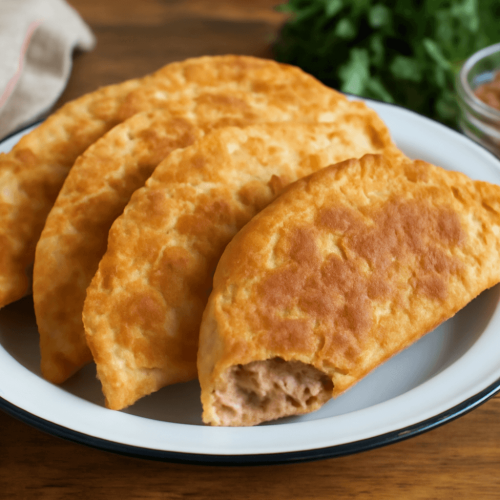 Čeburekai su kefyru – puri tešla ir sultingas įdaras