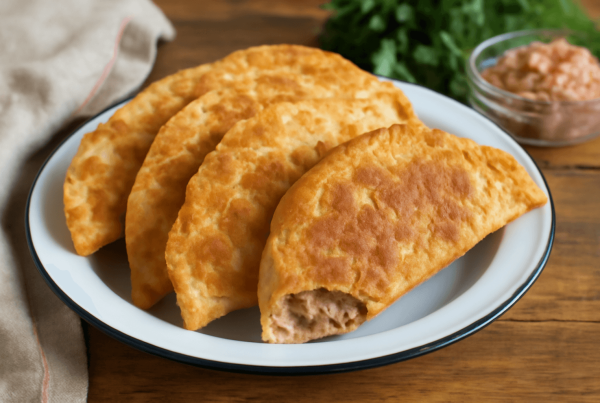 Čeburekai su kefyru – puri tešla ir sultingas įdaras