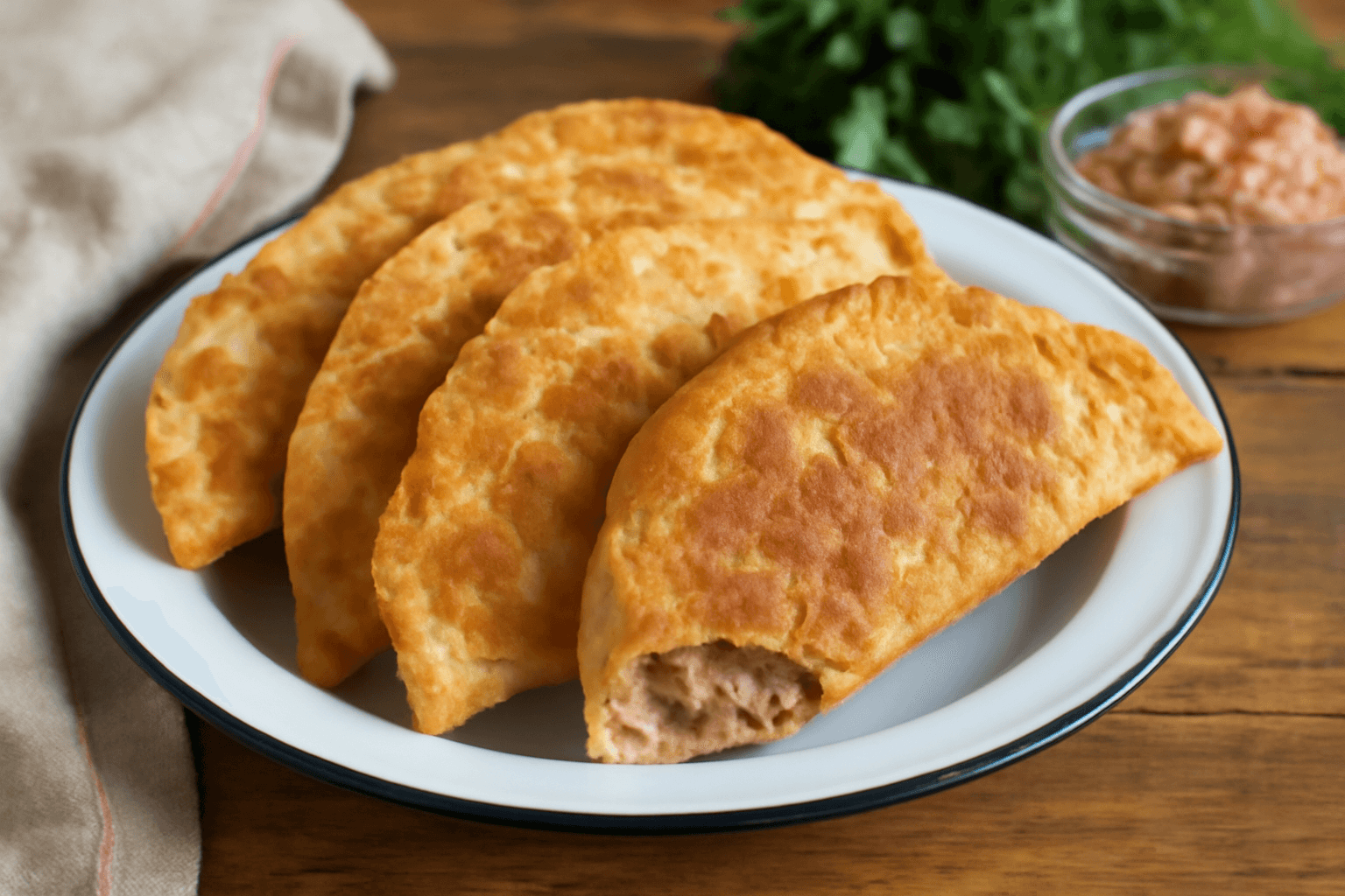 Čeburekai su kefyru – puri tešla ir sultingas įdaras