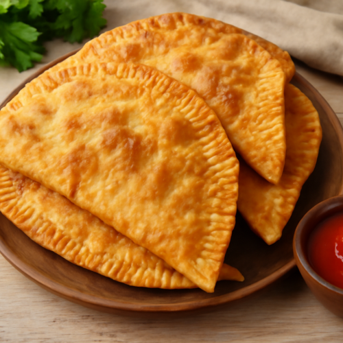 Naminiai čeburekai – traškūs ir sultingi kaip iš turgaus