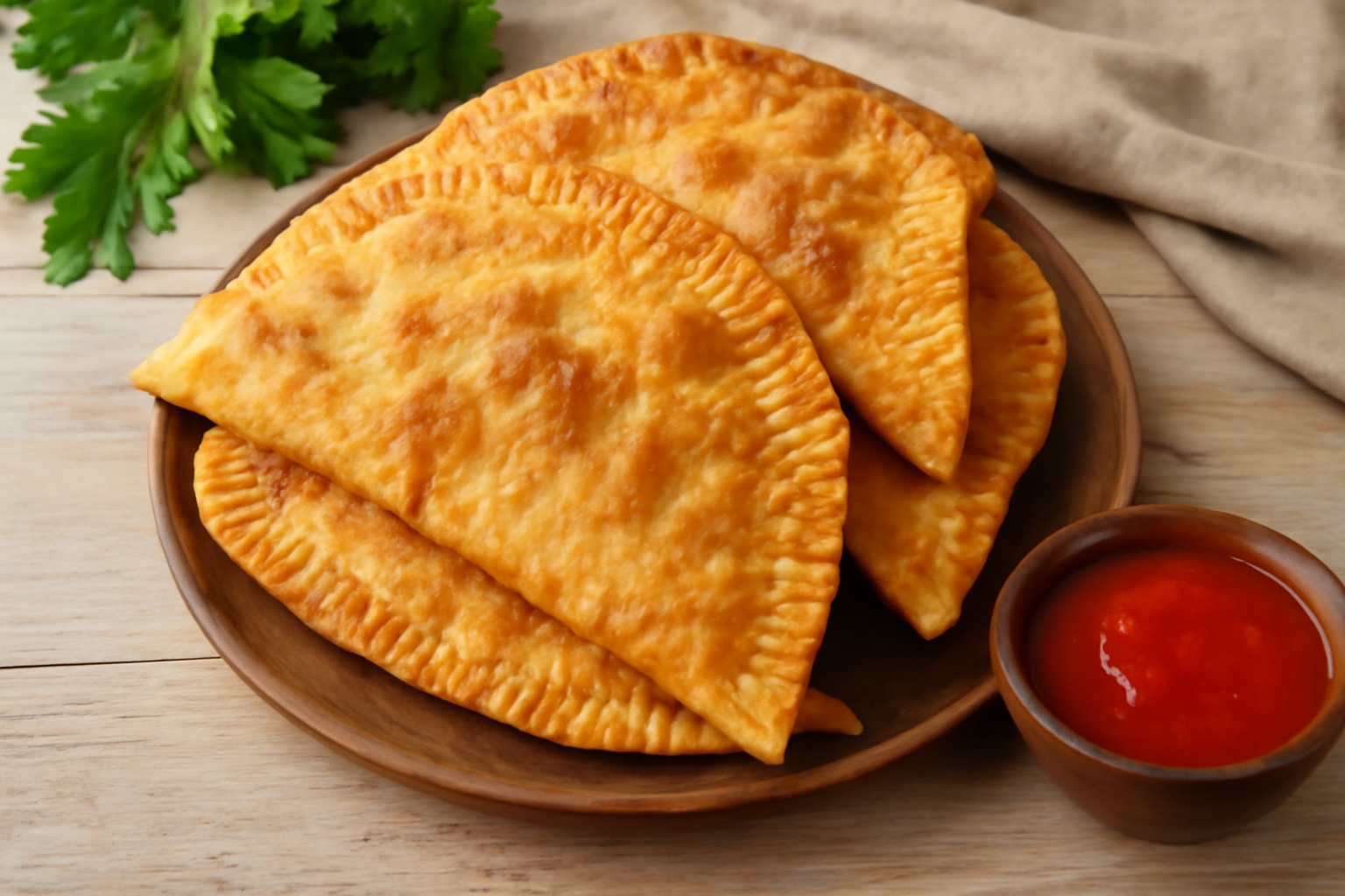 Naminiai čeburekai – traškūs ir sultingi kaip iš turgaus