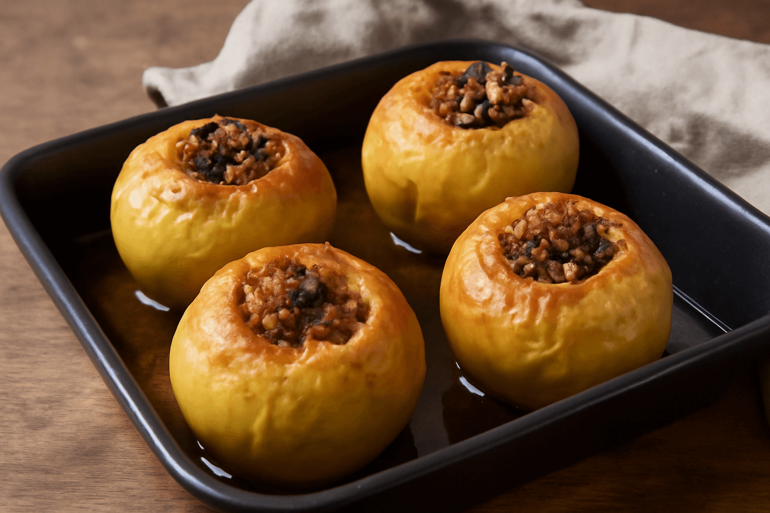 Paprastai kepti obuoliai – desertas be cukraus