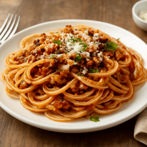 Spagečiai su faršu – klasikinis receptas darbo dienos vakarui