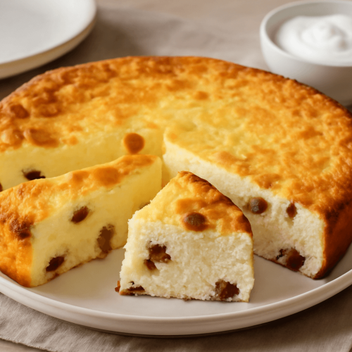 Varškės apkepas su razinomis – klasikinis vaikystės desertas