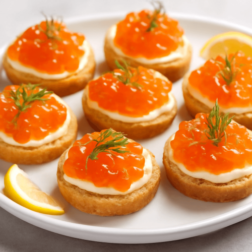 Vieno kąsnio sumuštiniai su ikrais – puošnus pasirinkimas šventėms