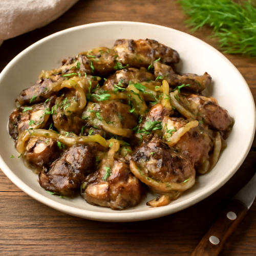 Vištienos kepenėlės su svogūnais – klasika pagal močiutę