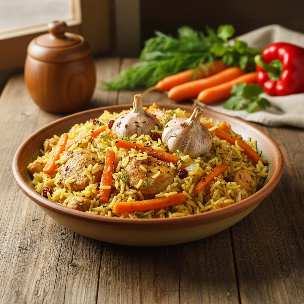 Birus plovas su vištiena: receptas sočiai šeimos vakarienei