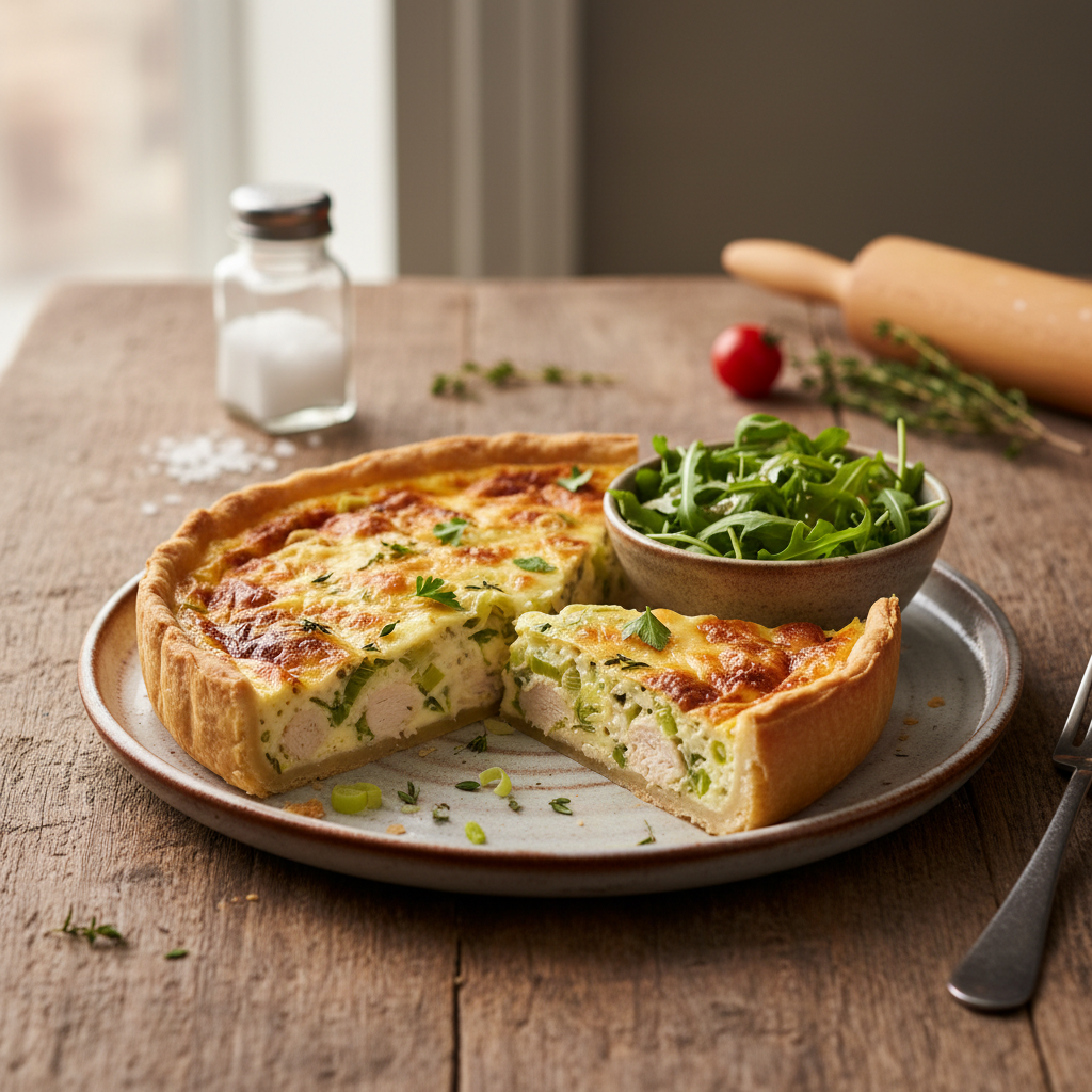 Burnoje tirpstantis kišas su vištiena: paprastas receptas