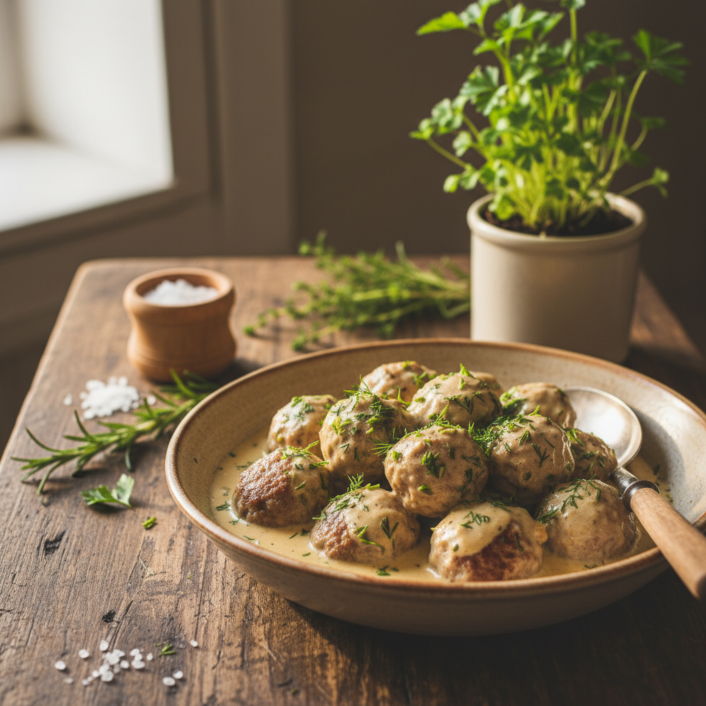 Sultingi mėsos kukuliai su padažu: receptas visai šeimai