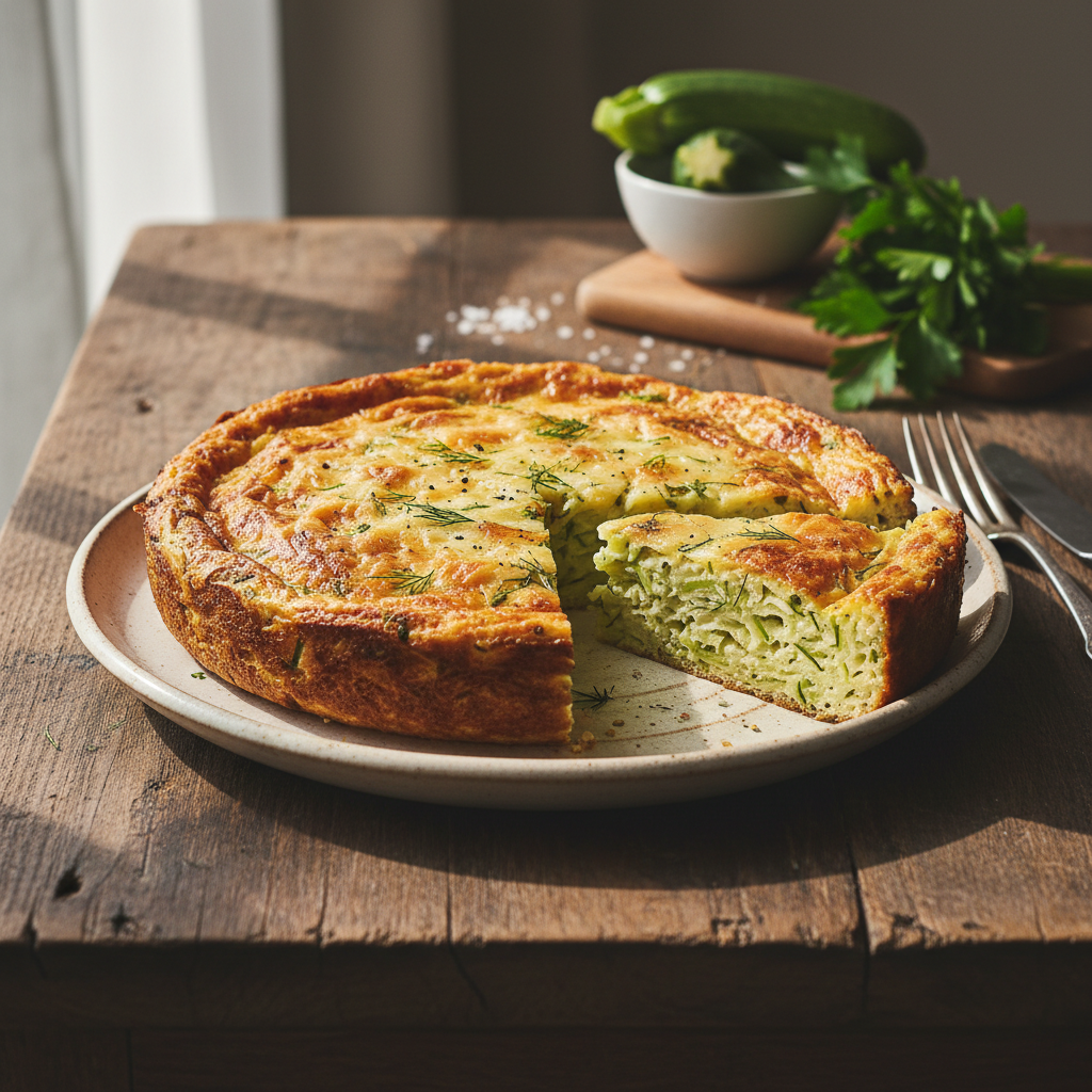 Cukinijų apkepas su sūriu: greitas receptas vakarienei