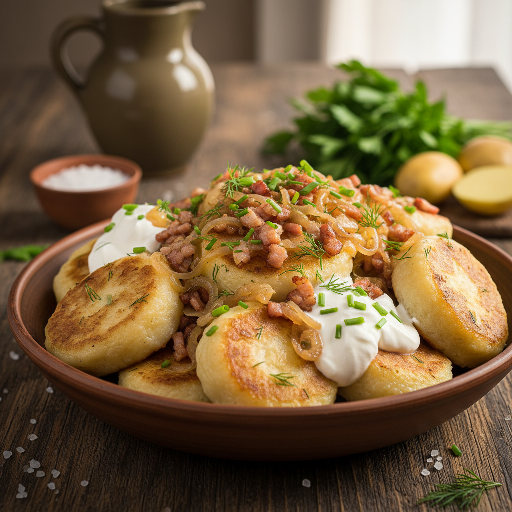 Purūs bulvių kukuliai su varške: receptas visai šeimai