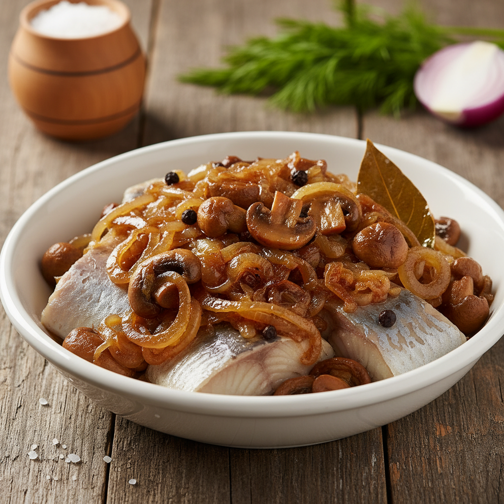 Silkė su pievagrybiais: tradicinis receptas šventėms