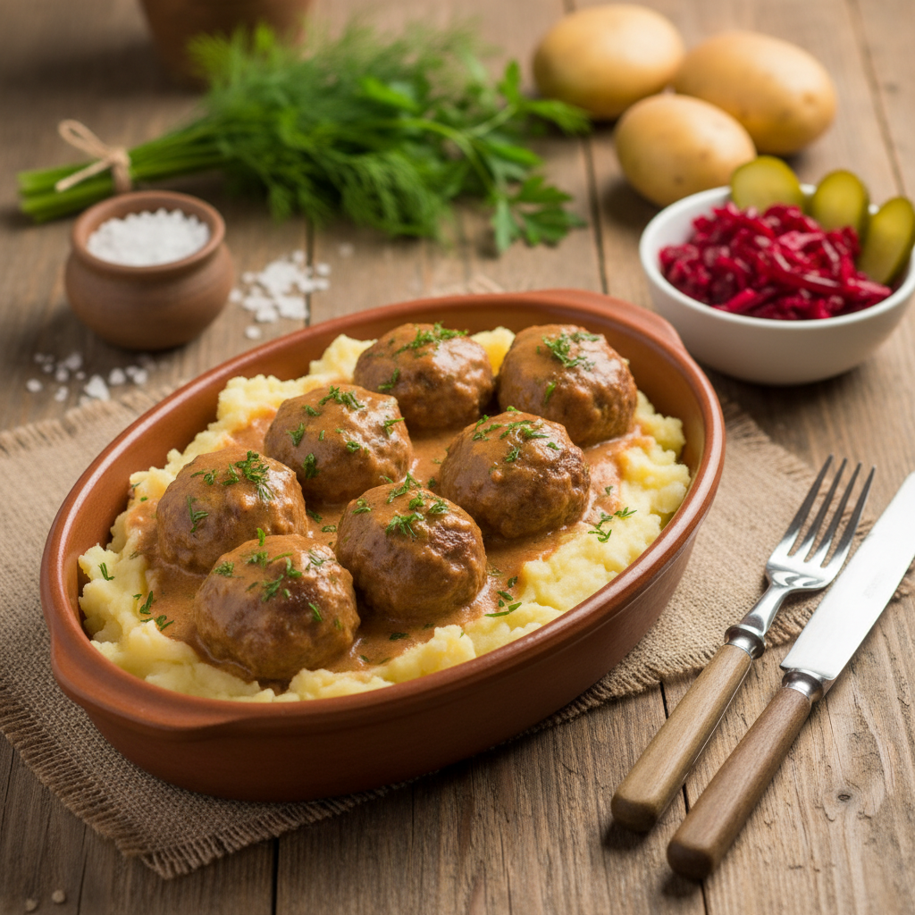 Sultingi mėsos kukuliai su padažu: receptas visai šeimai