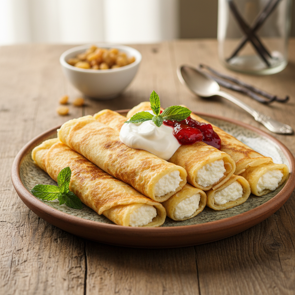 Tobuli lietiniai blynai su varške: tradicinis receptas