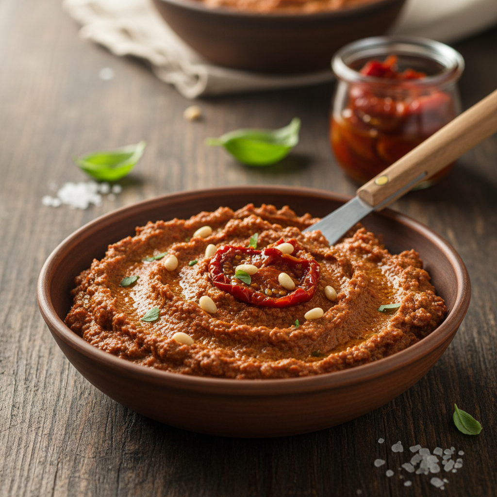 Užtepėlė su džiovintais pomidorais: paprastas receptas