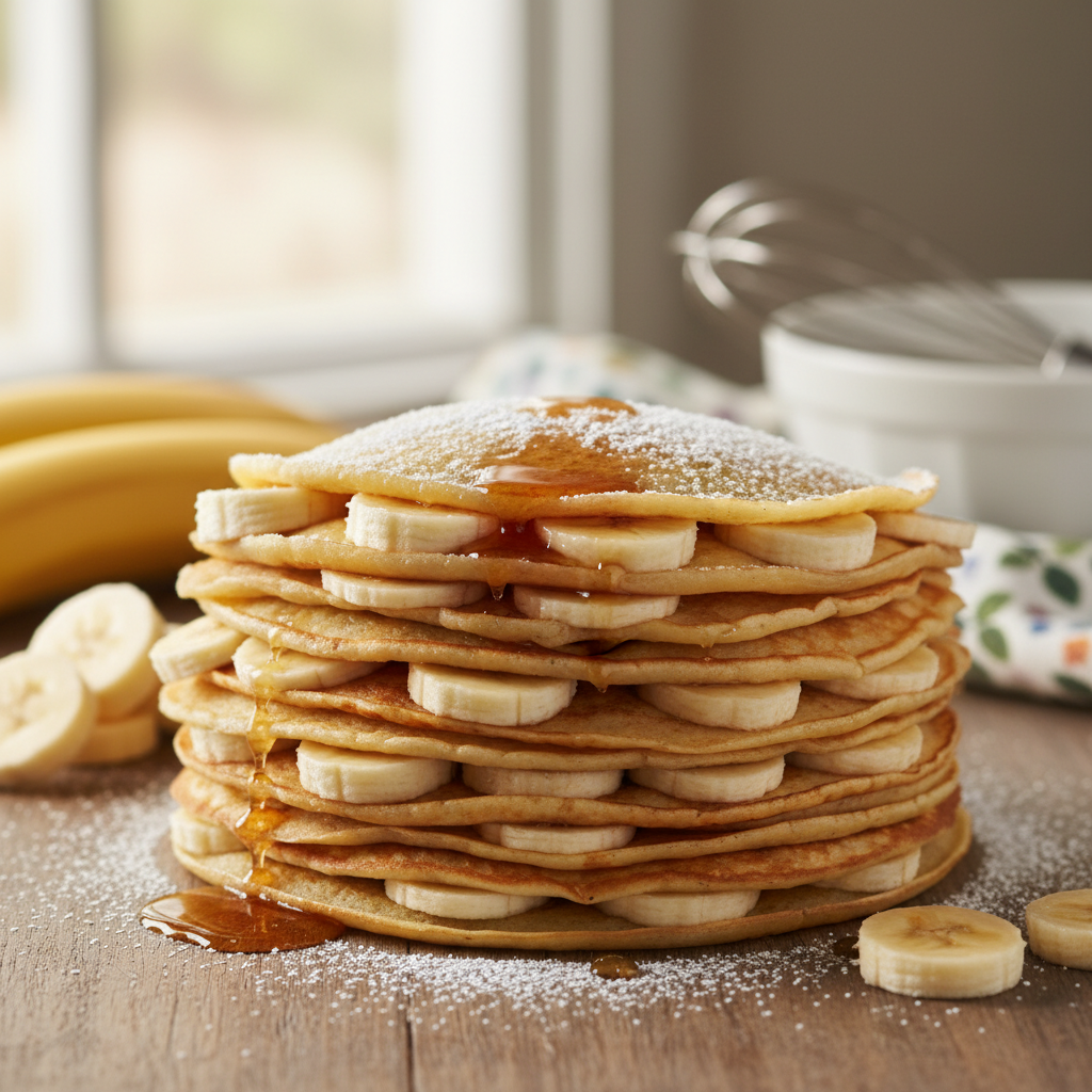 Tobuli lietiniai su bananais: greita ir skani pusryčių idėja