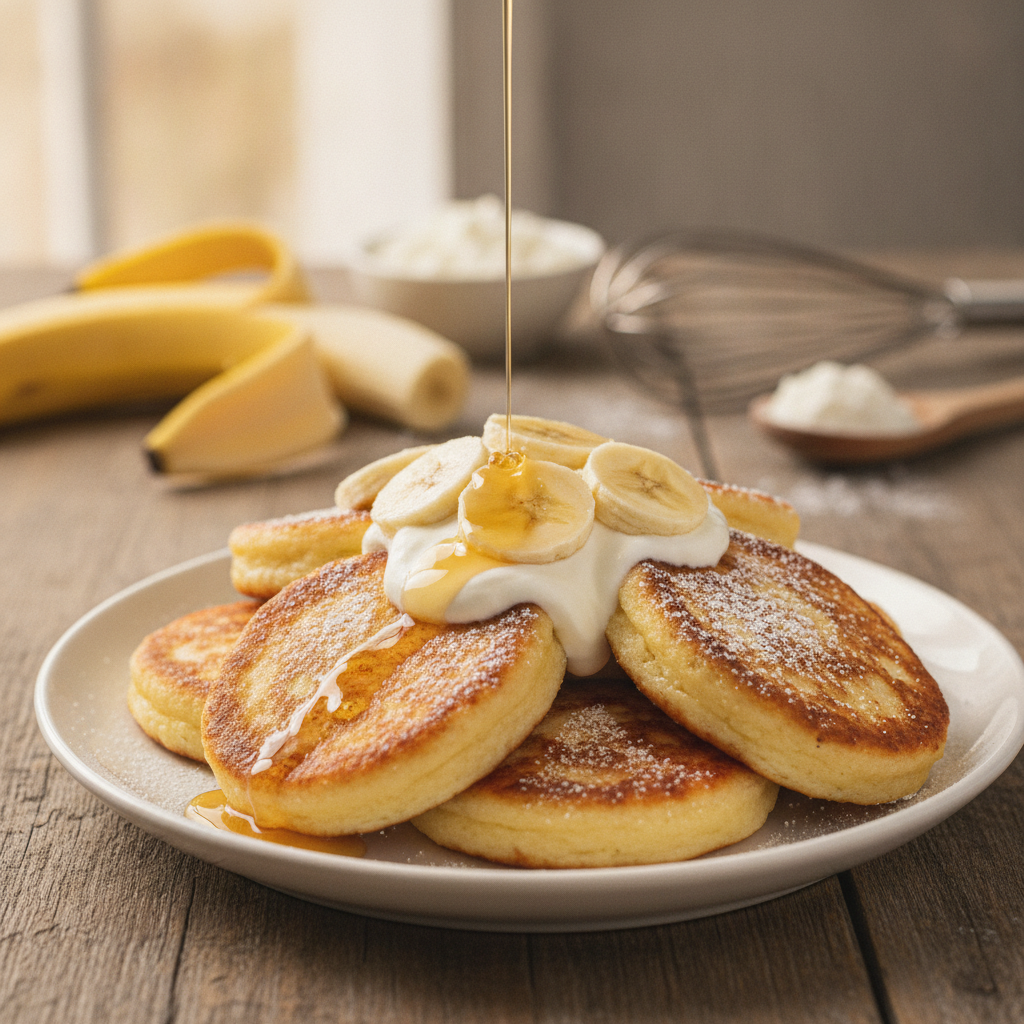 Puresni už klasikinius: receptas varškėčiams su bananais